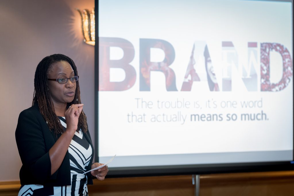 Roz Chiro is delivering a presentation on fuelling business growth by building stronger brands, enabling smarter marketing
