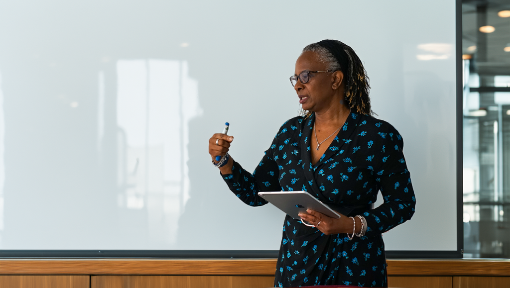 Roz Chiro leading an immersive workshop, empowering marketing practitioners with practical tools and insights.