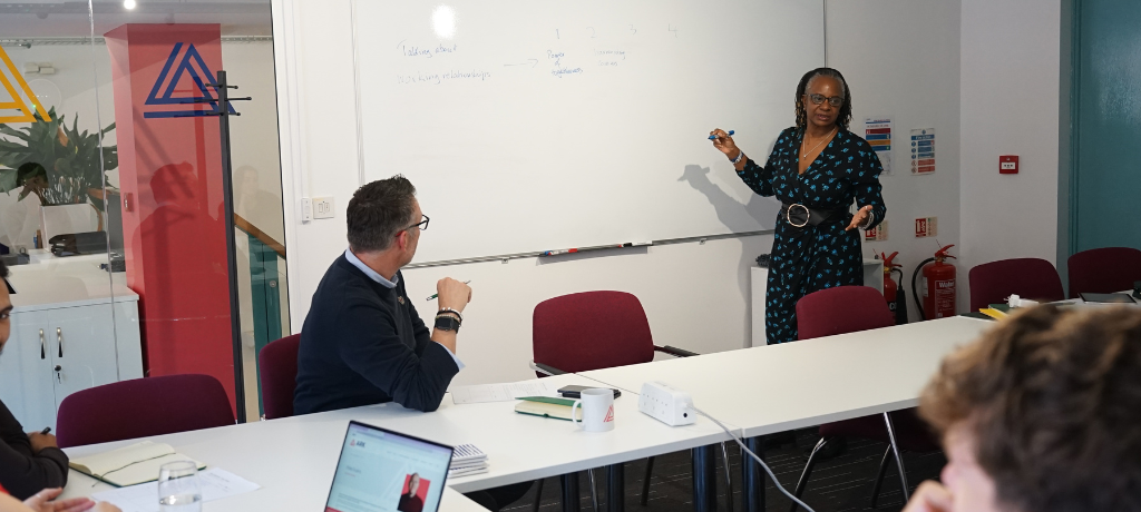 Roz Chiro facilitating a session on structured marketing planning for the year ahead.